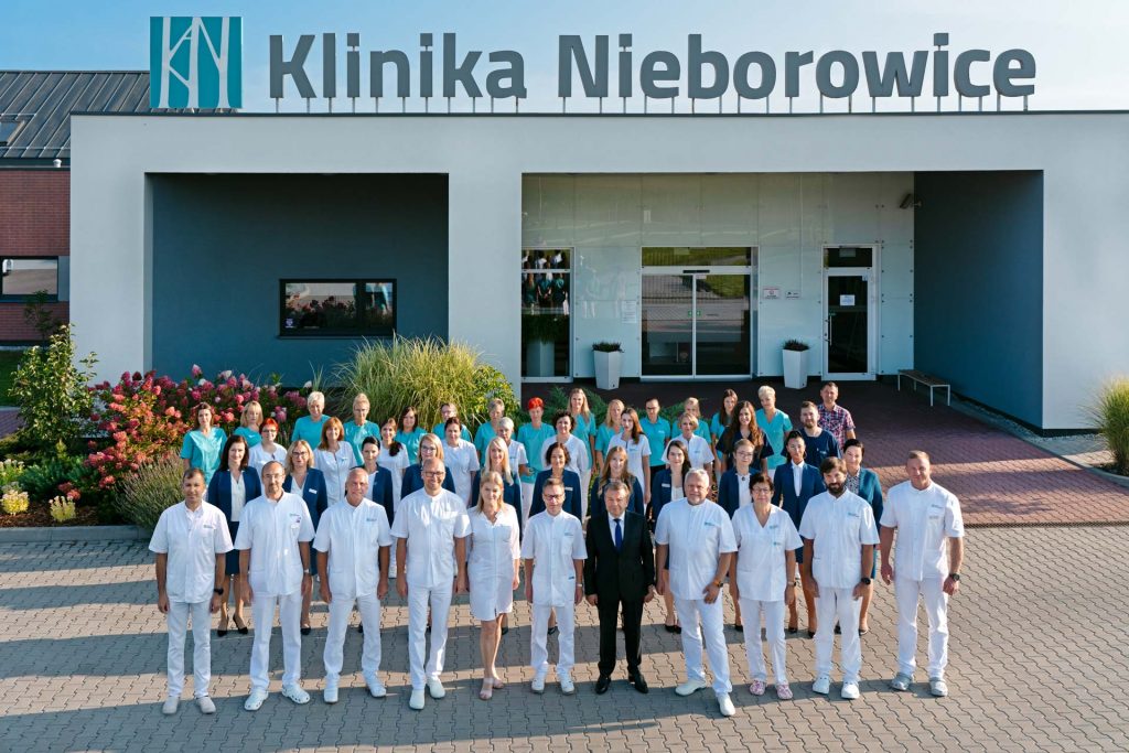 Klinika Nieborowice, Gliwice, zespół lekarzy, pielęgniarek, rehabilitacja, obsługa pacjenta