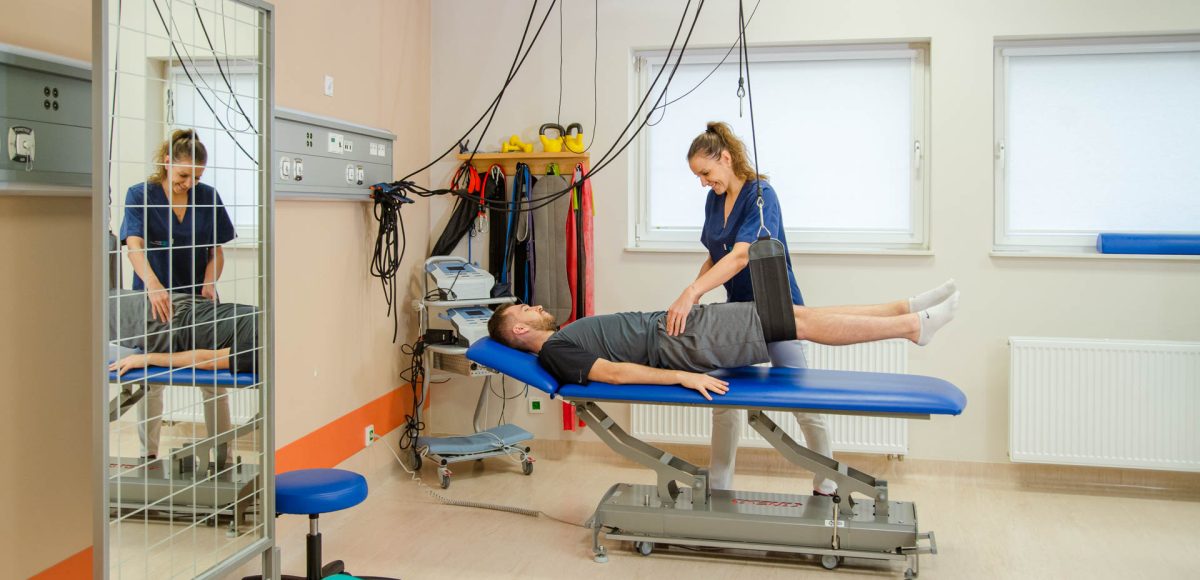 Rehabilitacja Pacjenta w Klinice Nieborowice koło Gliwic.